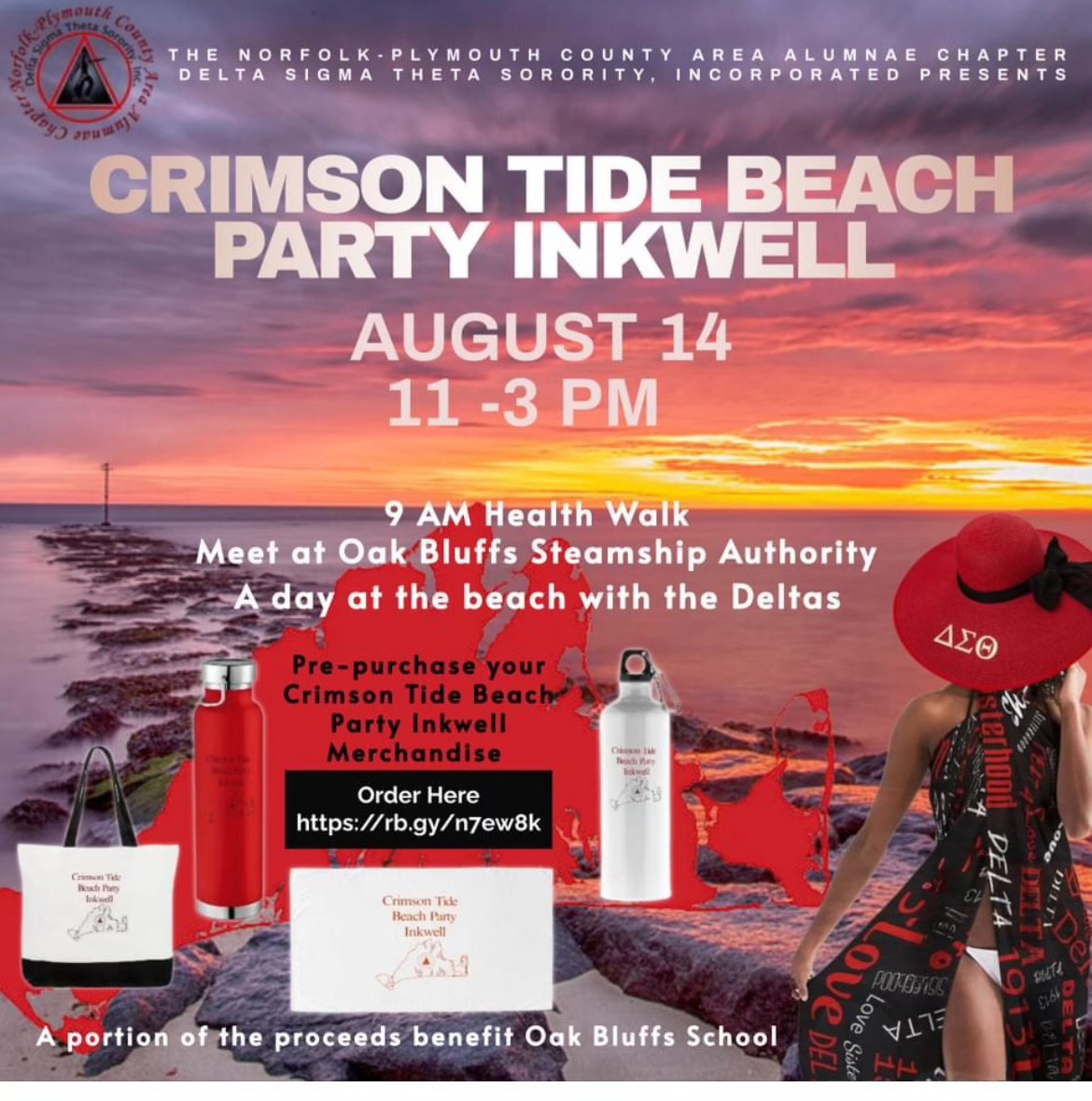 Crimson Tide Party Inkwell