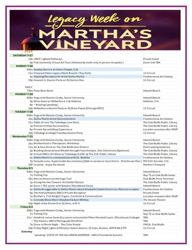 HBCU Week / Legacy Week on the Vineyard