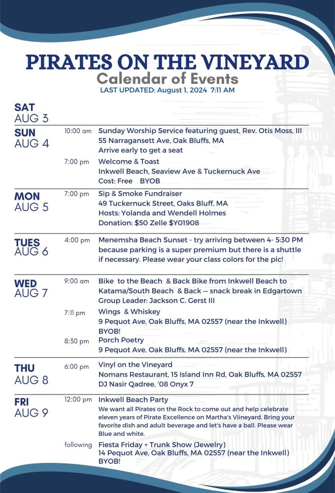 Pirates on the Vineyard - Wings & Whiskey