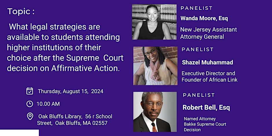 BISON ON THE VINEYARD 2024 - AFFIRMATIVE ACTION SEMINAR