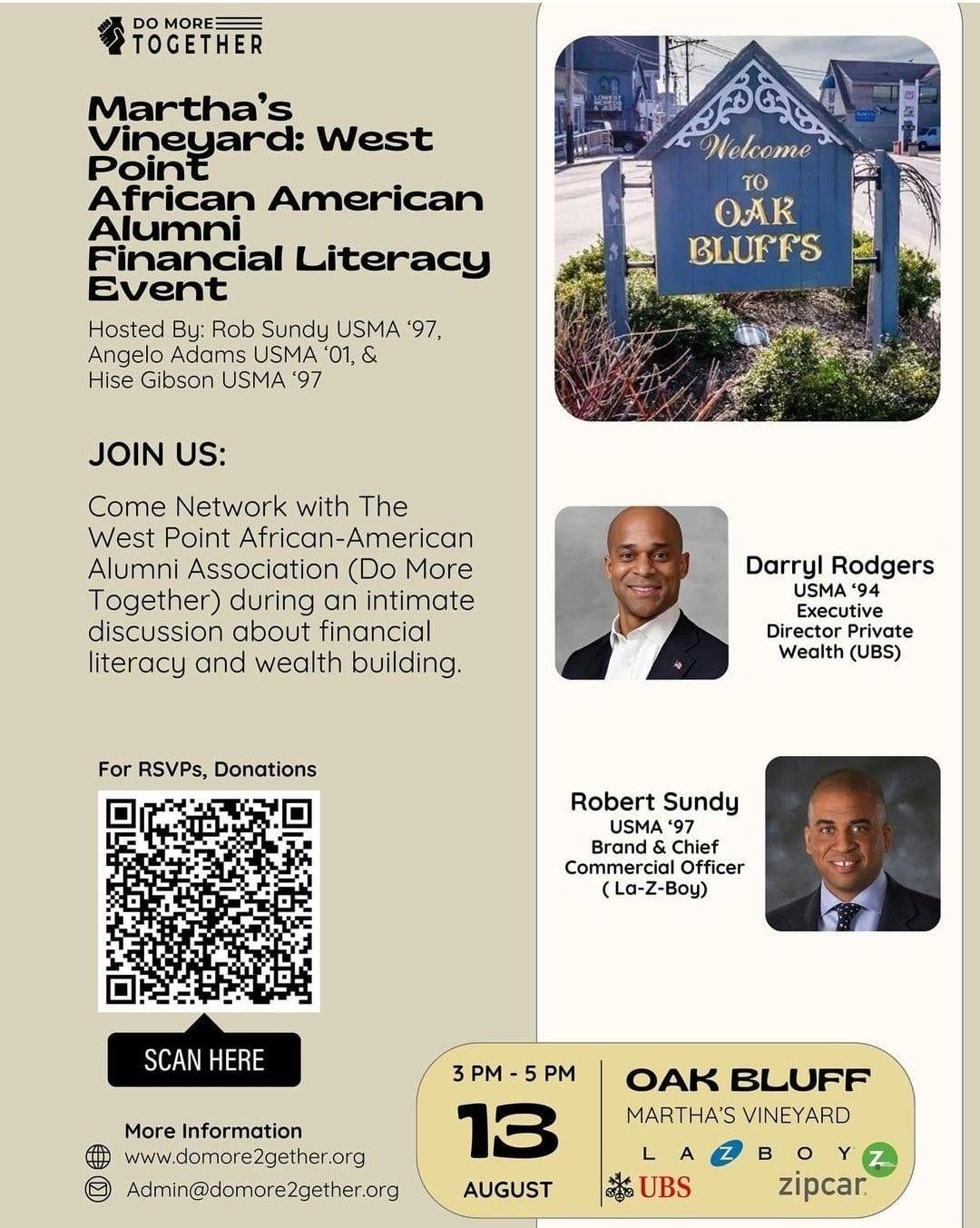 Martha’s Vineyard: West Point African American Alumni Financial Literacy Event